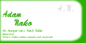 adam mako business card